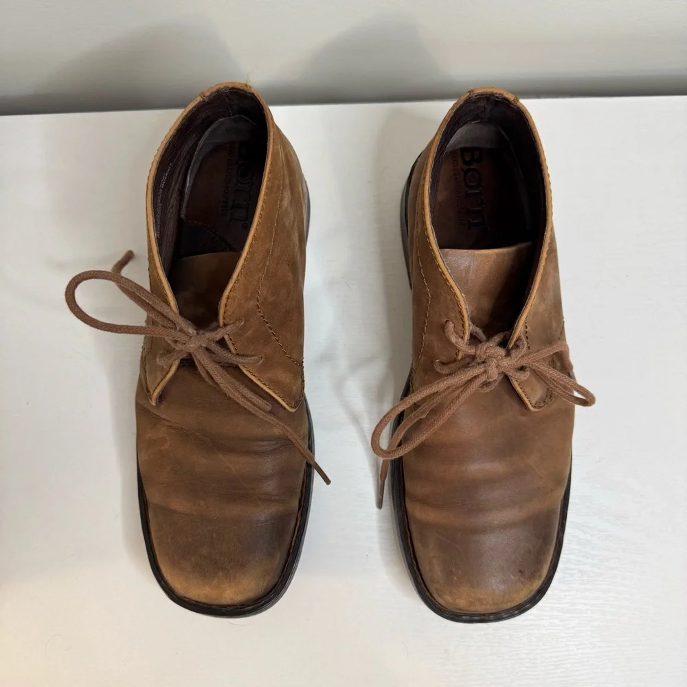 Born Harrison Brown Leather Chukka Boots Lace Up‎ Men’s 8.5 M